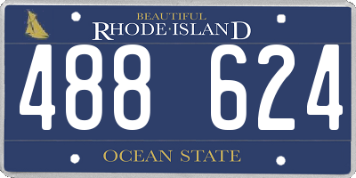 RI license plate 488624