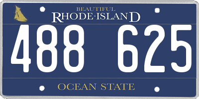 RI license plate 488625