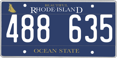 RI license plate 488635