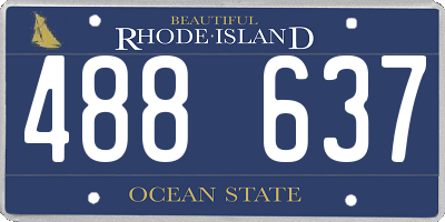 RI license plate 488637