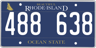 RI license plate 488638