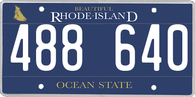 RI license plate 488640