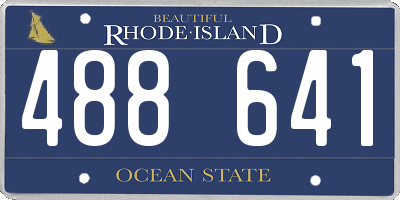 RI license plate 488641
