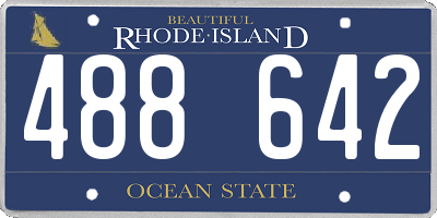 RI license plate 488642