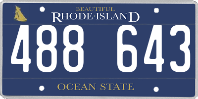 RI license plate 488643