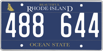 RI license plate 488644