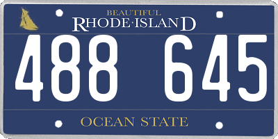 RI license plate 488645