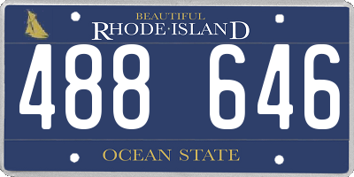 RI license plate 488646