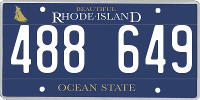 RI license plate 488649