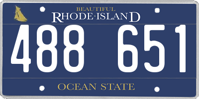 RI license plate 488651