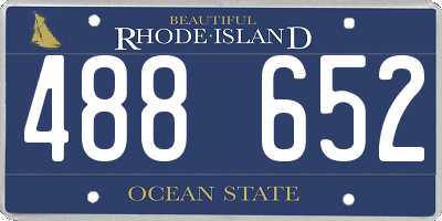 RI license plate 488652