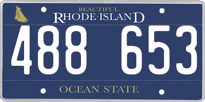RI license plate 488653