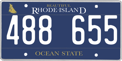 RI license plate 488655