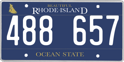 RI license plate 488657