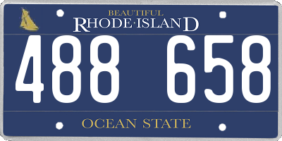 RI license plate 488658