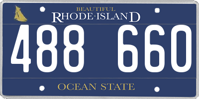 RI license plate 488660