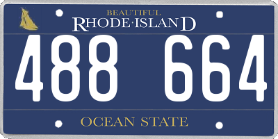 RI license plate 488664