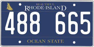 RI license plate 488665