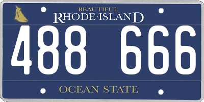 RI license plate 488666