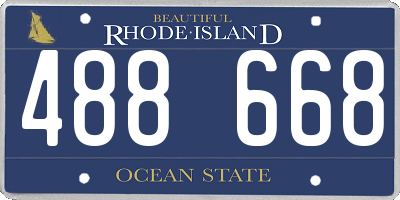 RI license plate 488668