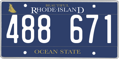 RI license plate 488671