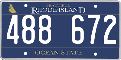 RI license plate 488672