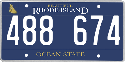 RI license plate 488674
