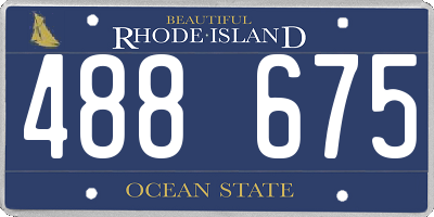 RI license plate 488675