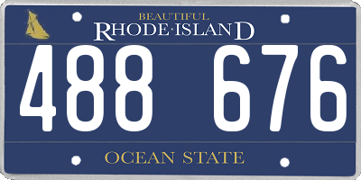 RI license plate 488676