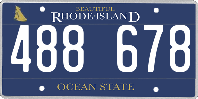 RI license plate 488678