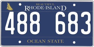 RI license plate 488683