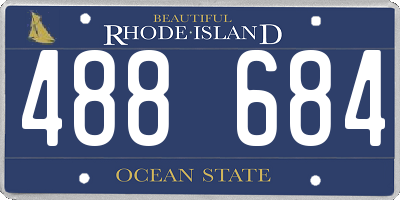 RI license plate 488684