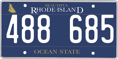 RI license plate 488685