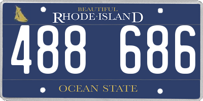 RI license plate 488686