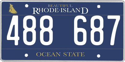 RI license plate 488687