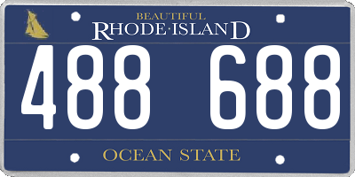 RI license plate 488688