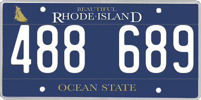 RI license plate 488689