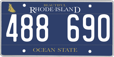 RI license plate 488690