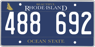 RI license plate 488692