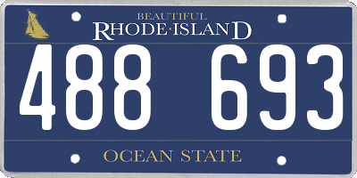 RI license plate 488693