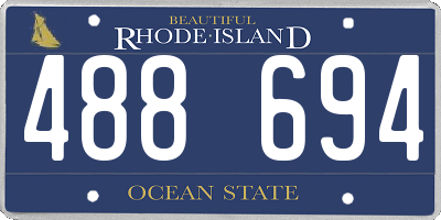 RI license plate 488694
