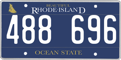 RI license plate 488696