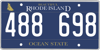 RI license plate 488698
