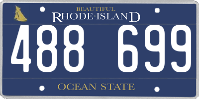RI license plate 488699