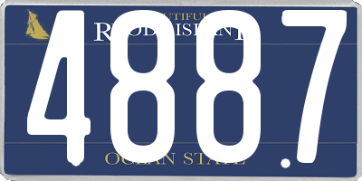 RI license plate 4887