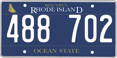 RI license plate 488702