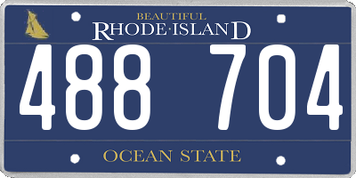 RI license plate 488704
