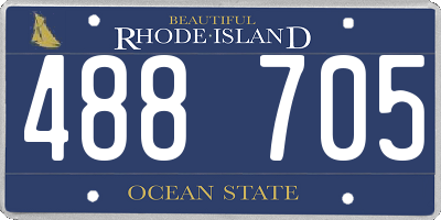 RI license plate 488705