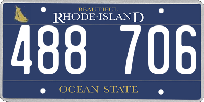 RI license plate 488706