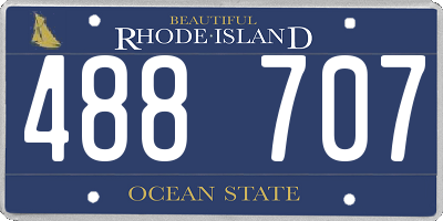 RI license plate 488707